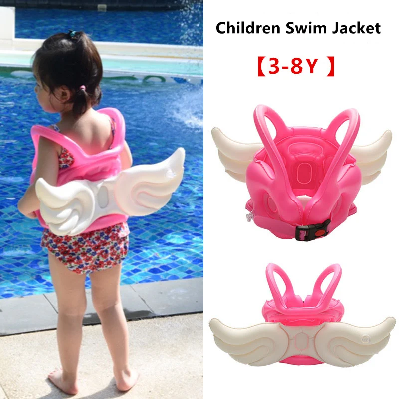 Gilet de natation ailes d'ange, pour enfants de 3 à 8 ans, gilet de sauvetage flottant amusant en plein air, apprentissage, anneaux de natation, fête à la piscine, jouets de plage