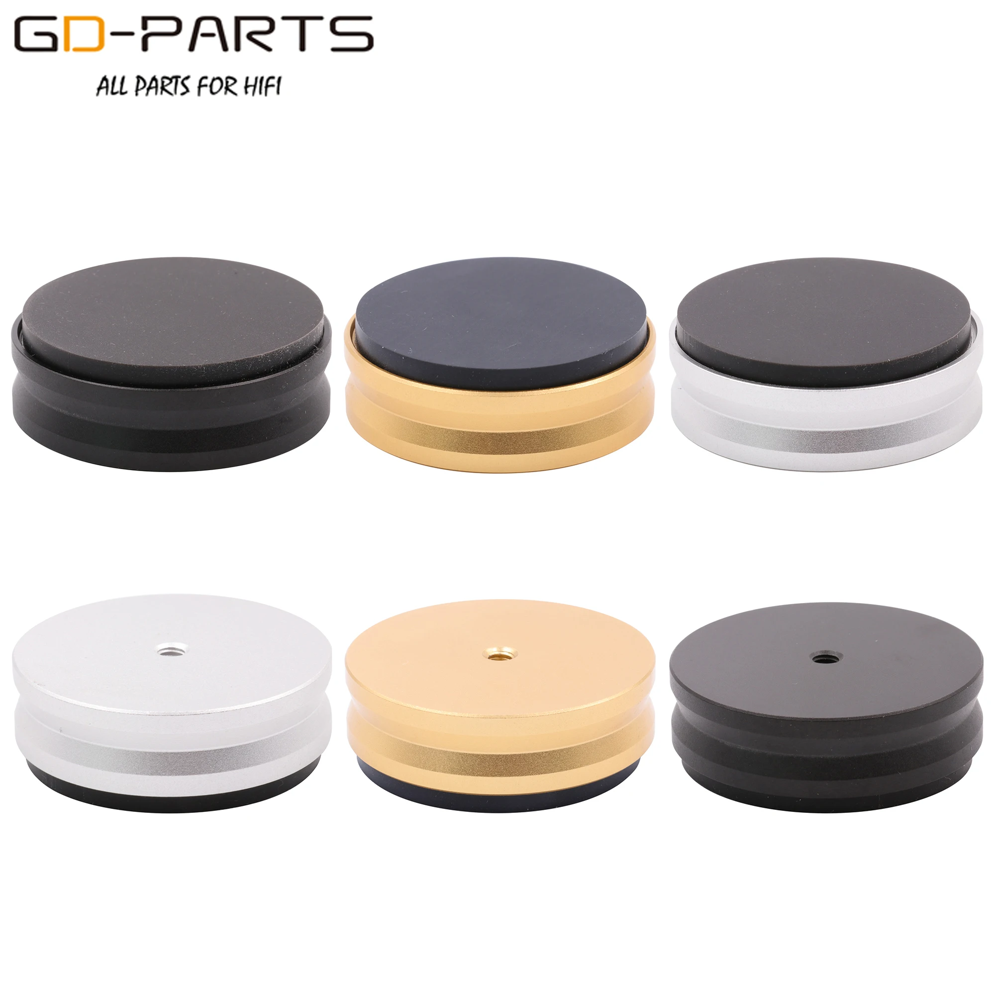 44mm Machined Solid Aluminum Isolation Feet Stand Pad Damper Cone Floor Base Leg For Hifi Audio AMP Speaker Turntable Computer