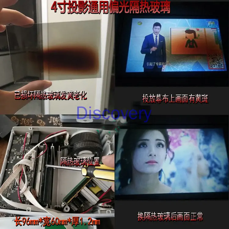 Аксессуары для ремонта проектора, осветляющее поляризованное теплоизоляционное стекло, микропроектор, универсальная теплоизоляционная пленка Imag