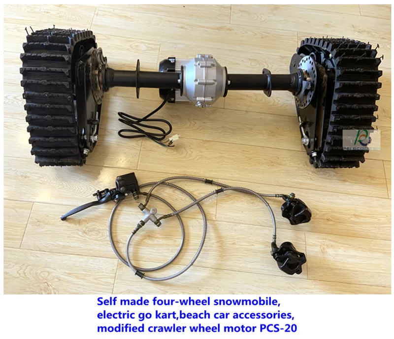 Self made four-wheel snowmobile,electric go kart,beach car accessories,modified crawler wheel motor PCS-20