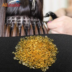 Alileader colla di cheratina italiana di alta qualità grano giallo trasparente bianco perline di fusione a caldo colla di cheratina per l'estensione dei capelli