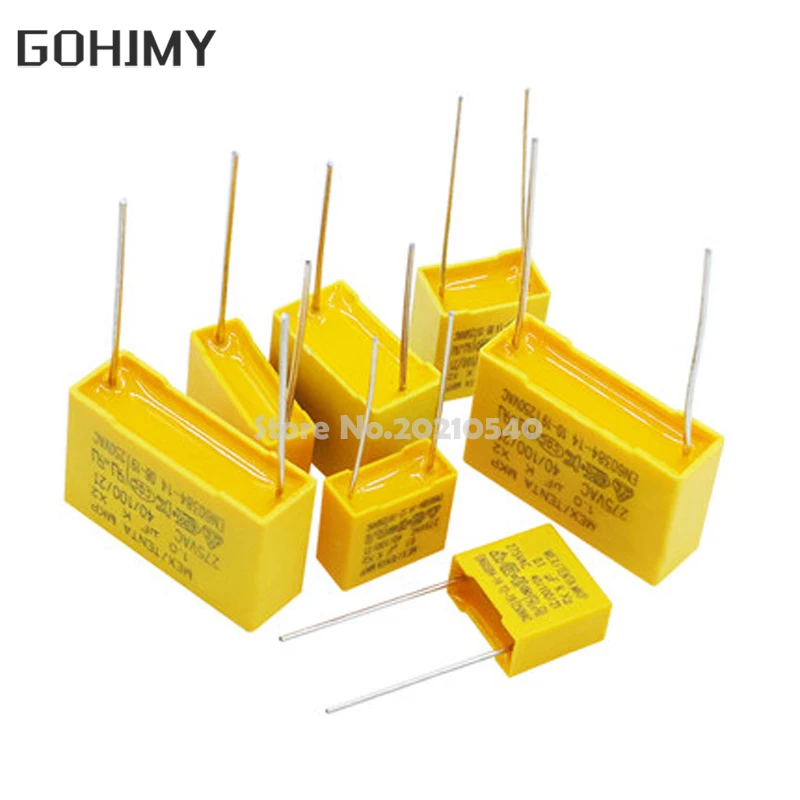 10PC X2 safety capacitor 275VAC 0.1uf 0.001uf 0.0022uf 0.0047uf 0.01uf 0.033uf 0.022uf 0.047uf 0.068uf 0.1uf 0.15uf 1uf 0.68UF