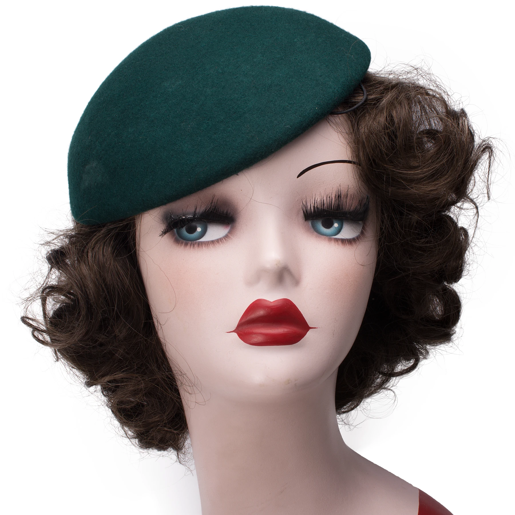 Czapki zimowe Beret damski 100% wełny Okrągłe czapki damskie Millinery Supply Hat Base Koktajlowy kapelusz ślubny A048