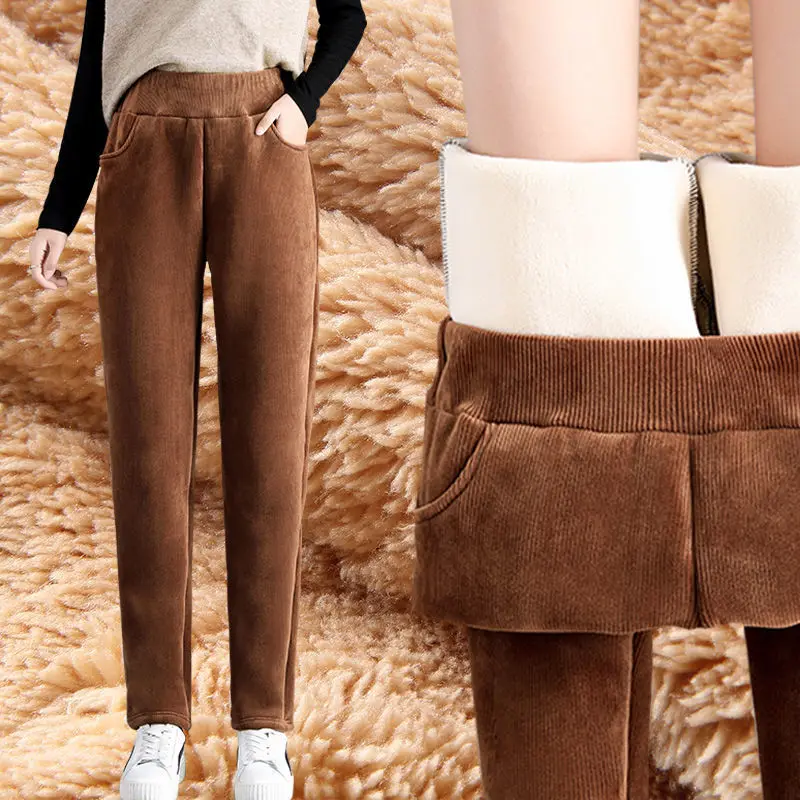 

Women Pants Suxiaoya Corduroy Pants Women's Autumn And Winter Loose Casual Radish Corduroy Pantalones De Mujer