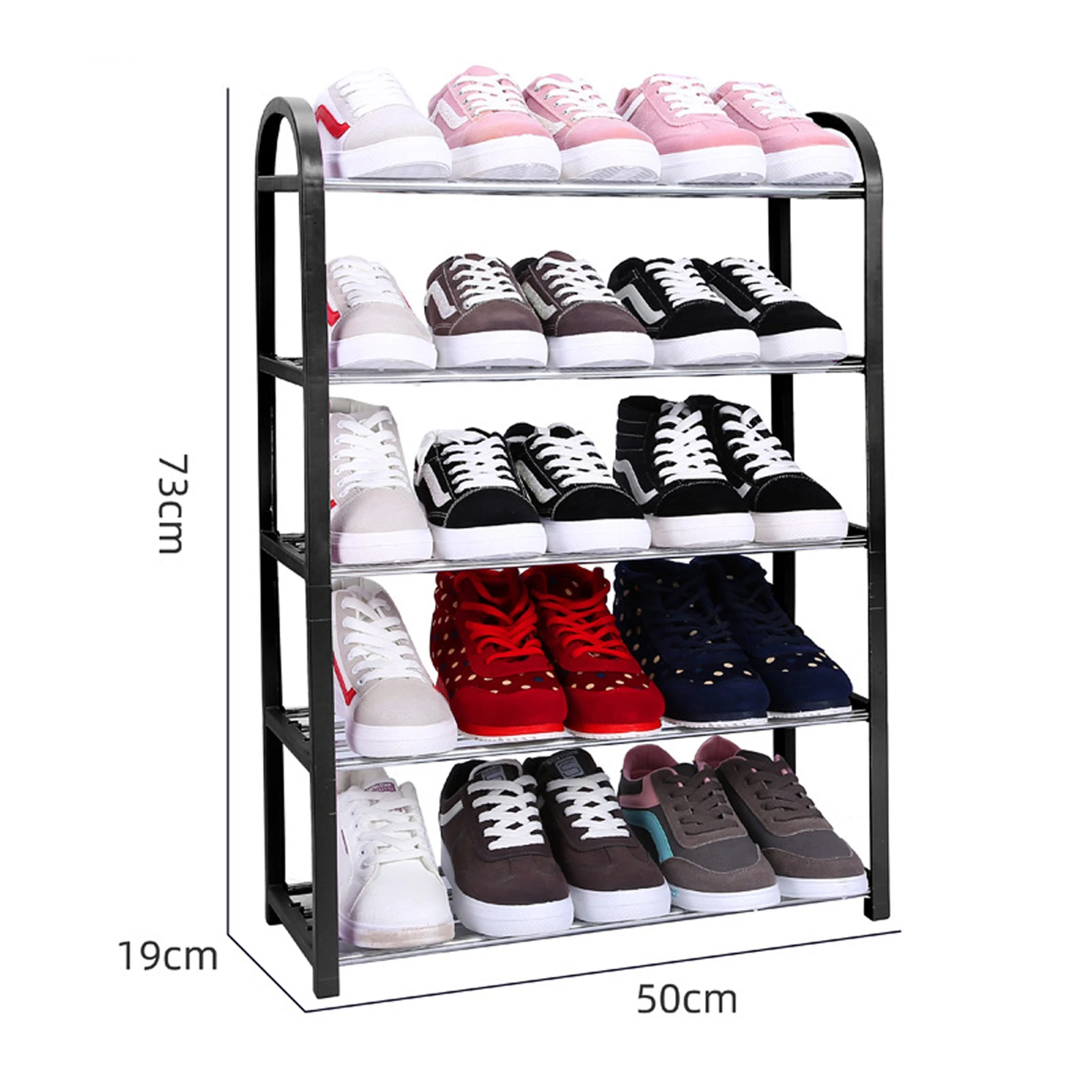 Multi-layer Shoe Rack Aluminum Metal Standing Shoe Rack 3/4/5 Layer Shoes Storage Shelf Home Living Room Organizer Accessories