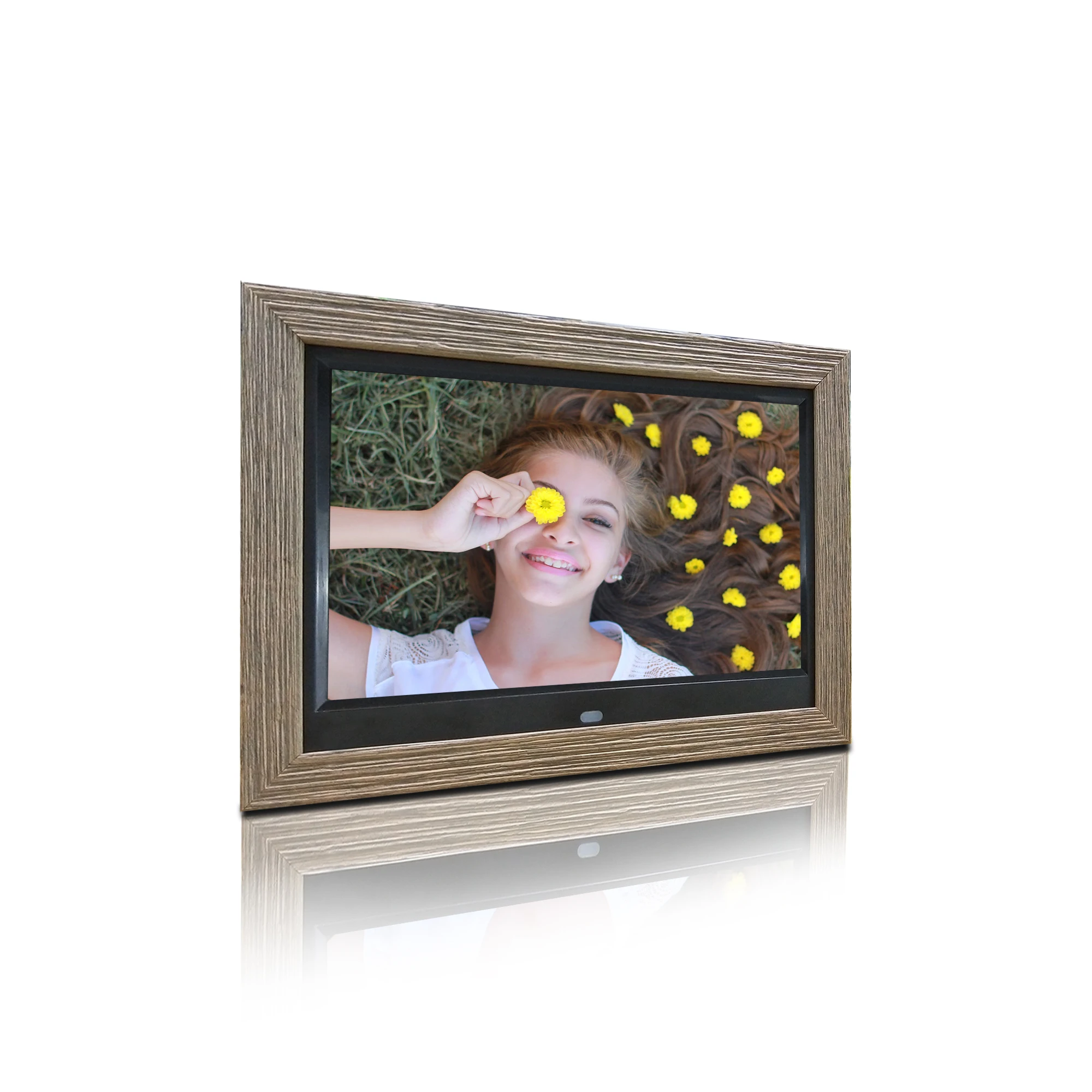 

10 inches customized digital photo frame with wood frame digital picture frame digital photo album photo frame digital