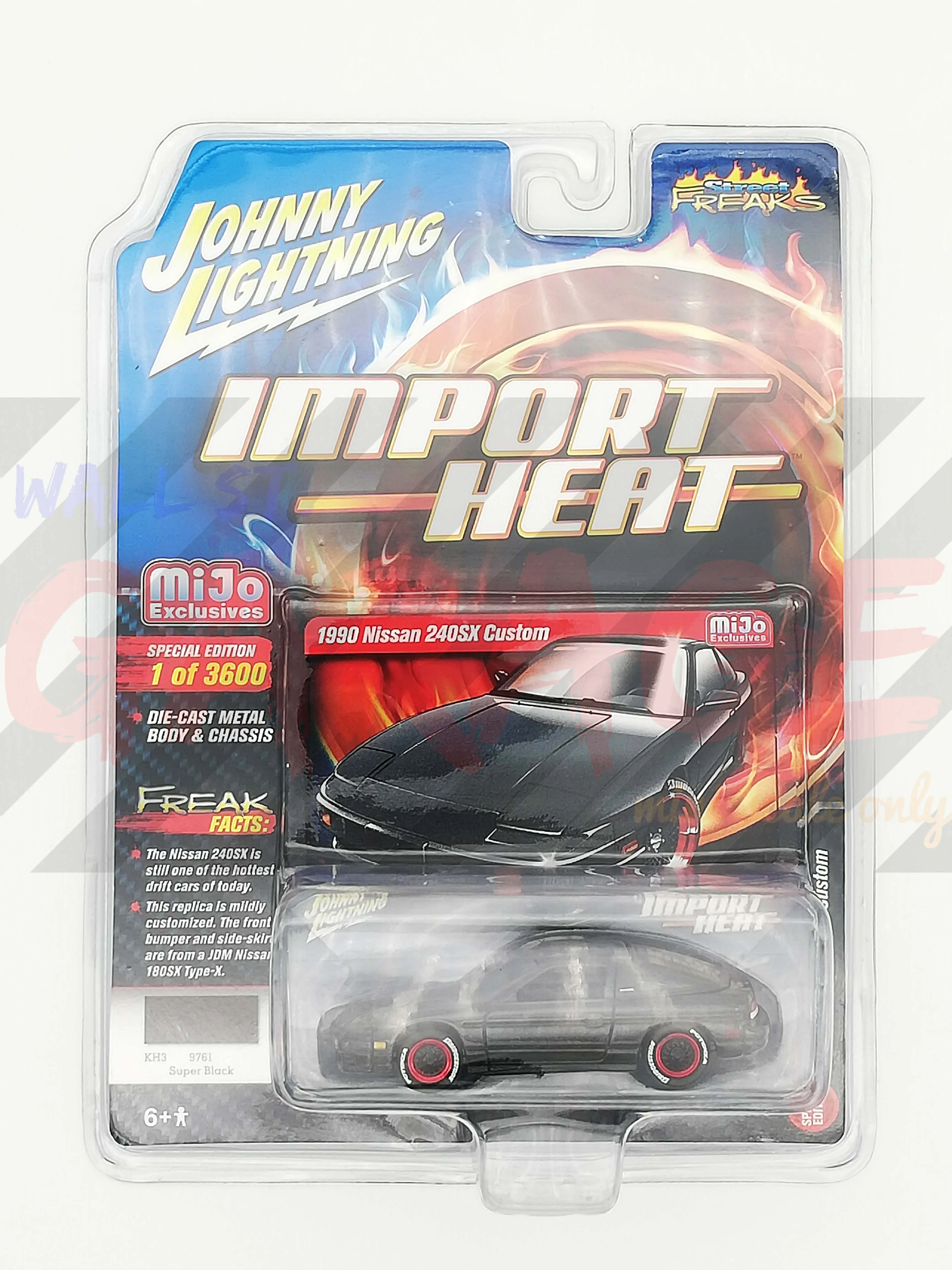 Johnny Lightning 1:64 1990 Nissan 240SX Custom  Diecast Collection of Die-casting Simulation Alloy Model Children Toys