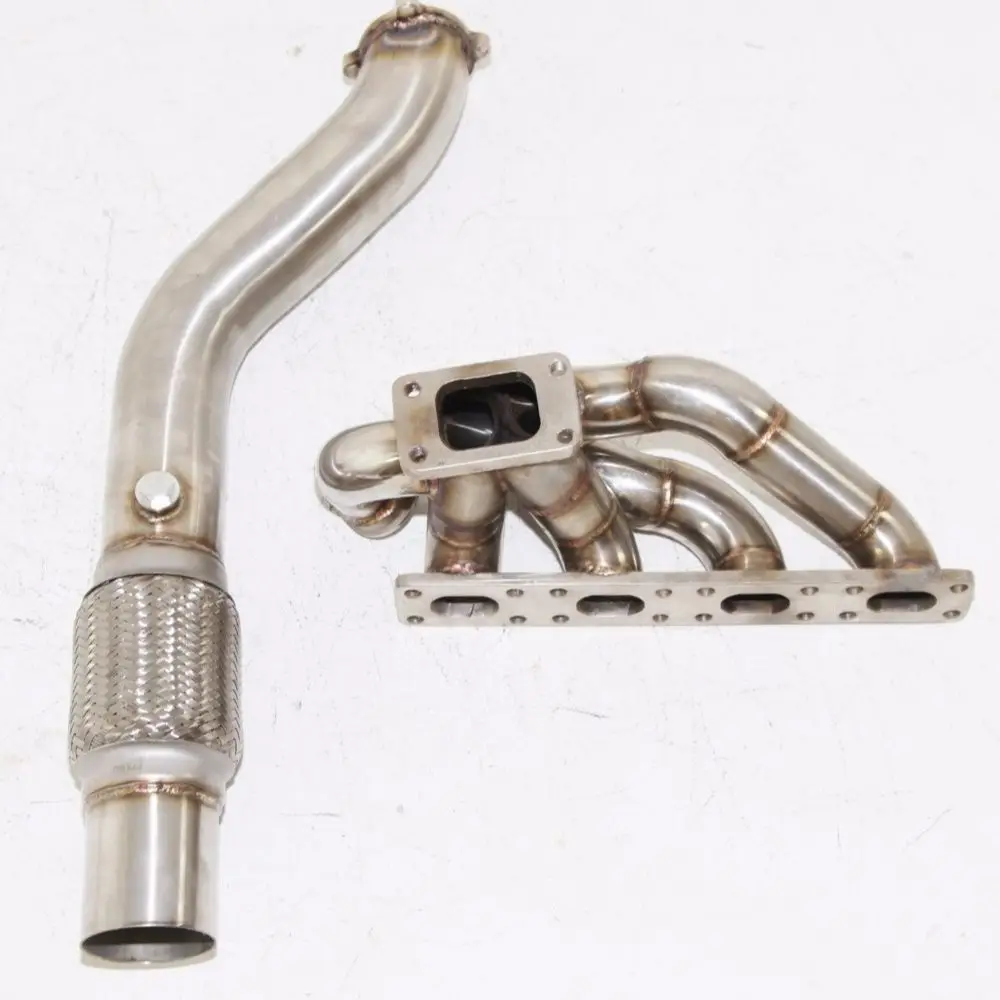 Ze stali nierdzewnej Stee Turbo kolektor z rurą spustową do 1992-1998 BMW E36 318I 318IS M40 M42 M43 M44