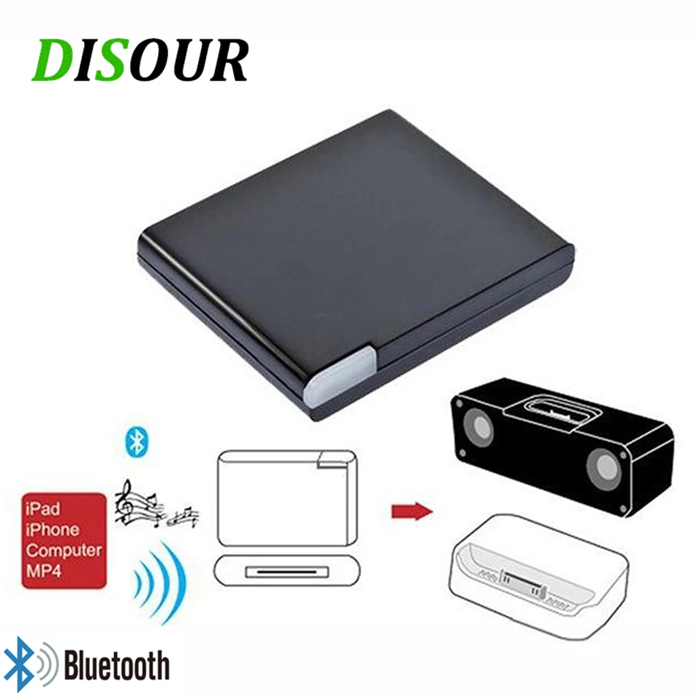 Hot 30 Pin Dock Bluetooth A2DP Music Receiver Adapter Connector For IPad IPod IPhone Apple Speaker 30Pin Receiver