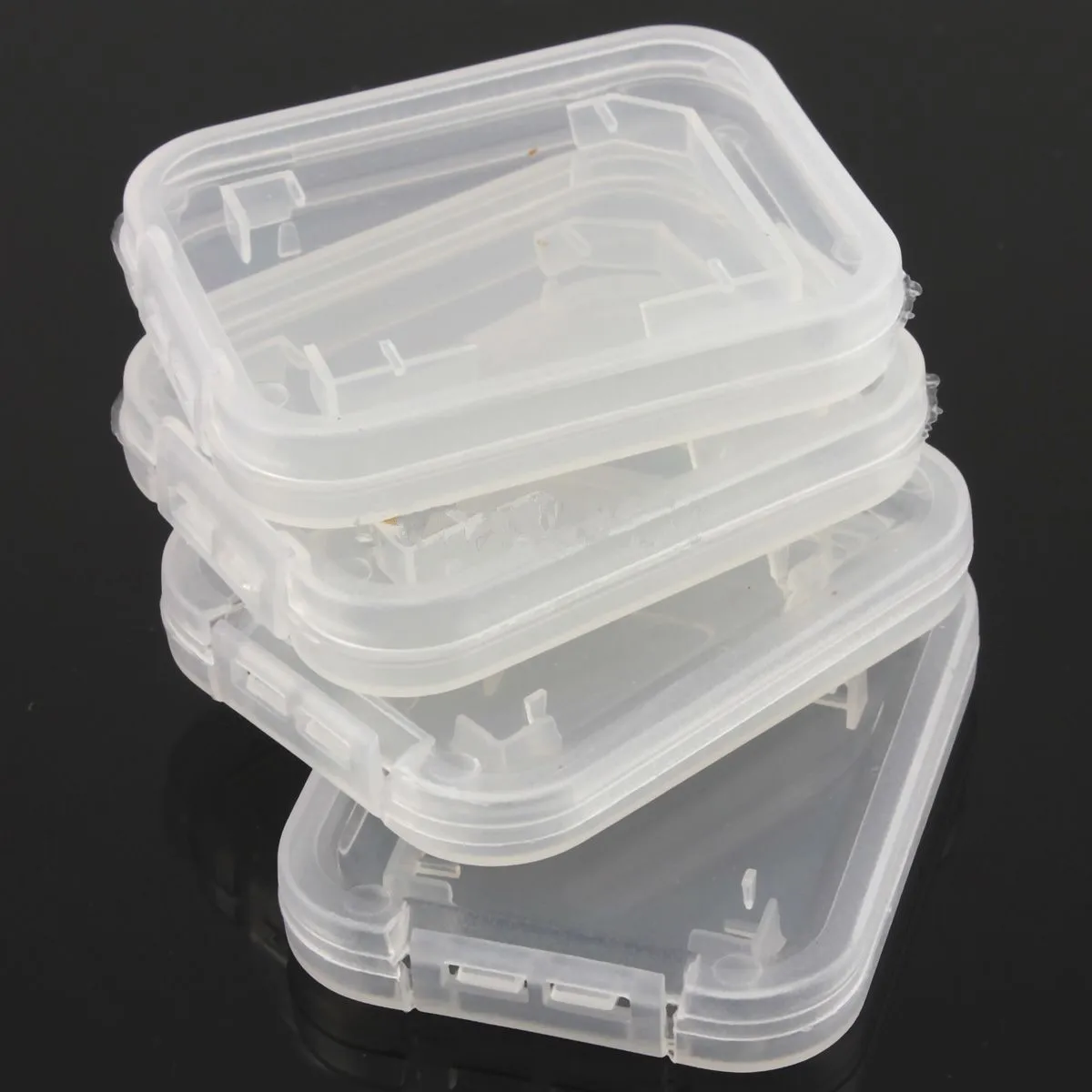 10pcs Protector Holder Plastic Transparent Mini For Sd Sdhc Memory Card Storage Case Box Bag Memory Card Case Holder