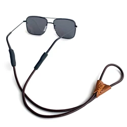 Real Leather Glasses Non-slip Rope Chain Case Silicone Eyeglasses Straps Sunglasses String Band Holder Elastic Anti Slip Cords