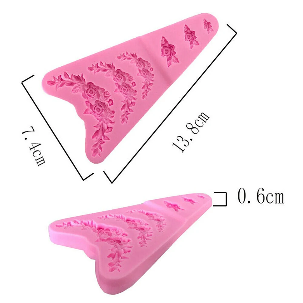 Little Flower Silicone Mold Sugar Paste 3D DIY Fondant Cake Decor Tool Chocolate Cake Fence Shaped Mold Kitchen Liquid Cake Tool