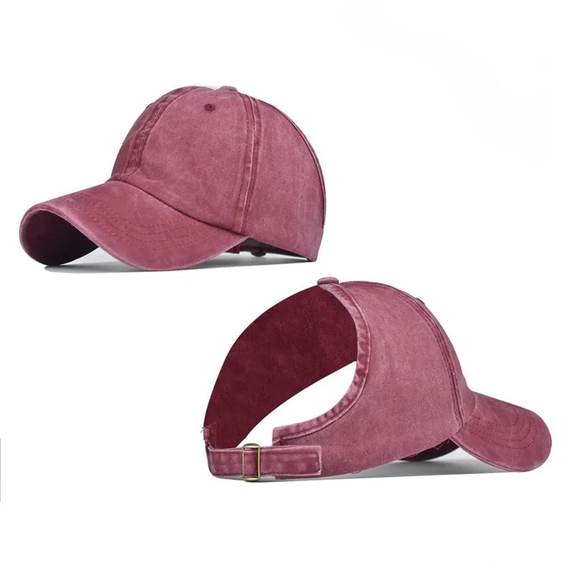 Sun hat Girls Ponytail baseball cap Vintage Female Cotton Sports hat Outdoor Fishing Hunting Snapback hats Trucker