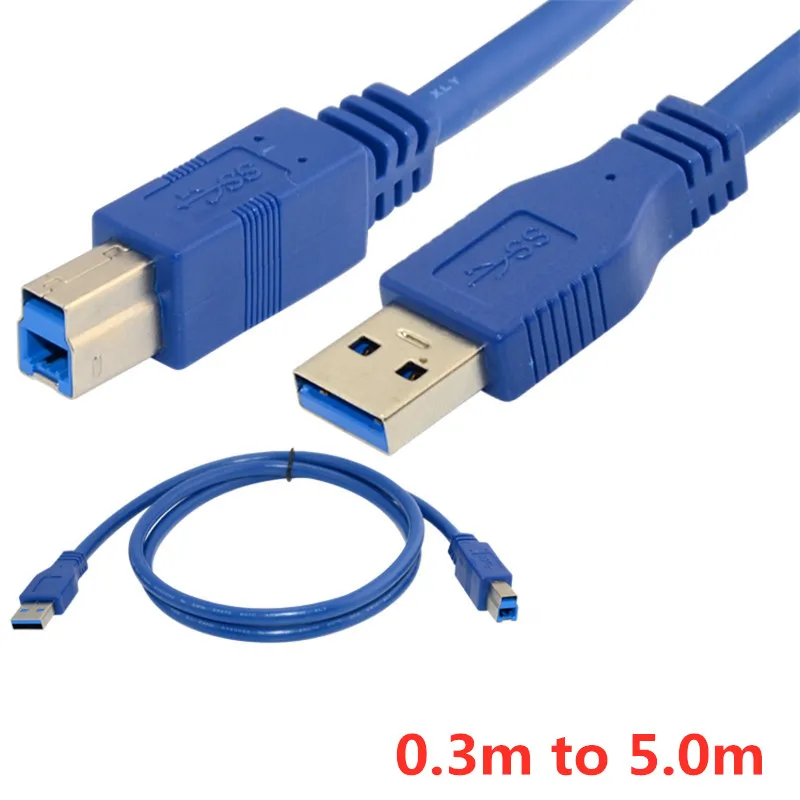 USB 3.0 A Male AM to USB 3.0 B Type Male BM Extension Printer Wire Cable USB3.0 Cable for Printer Supper Speed