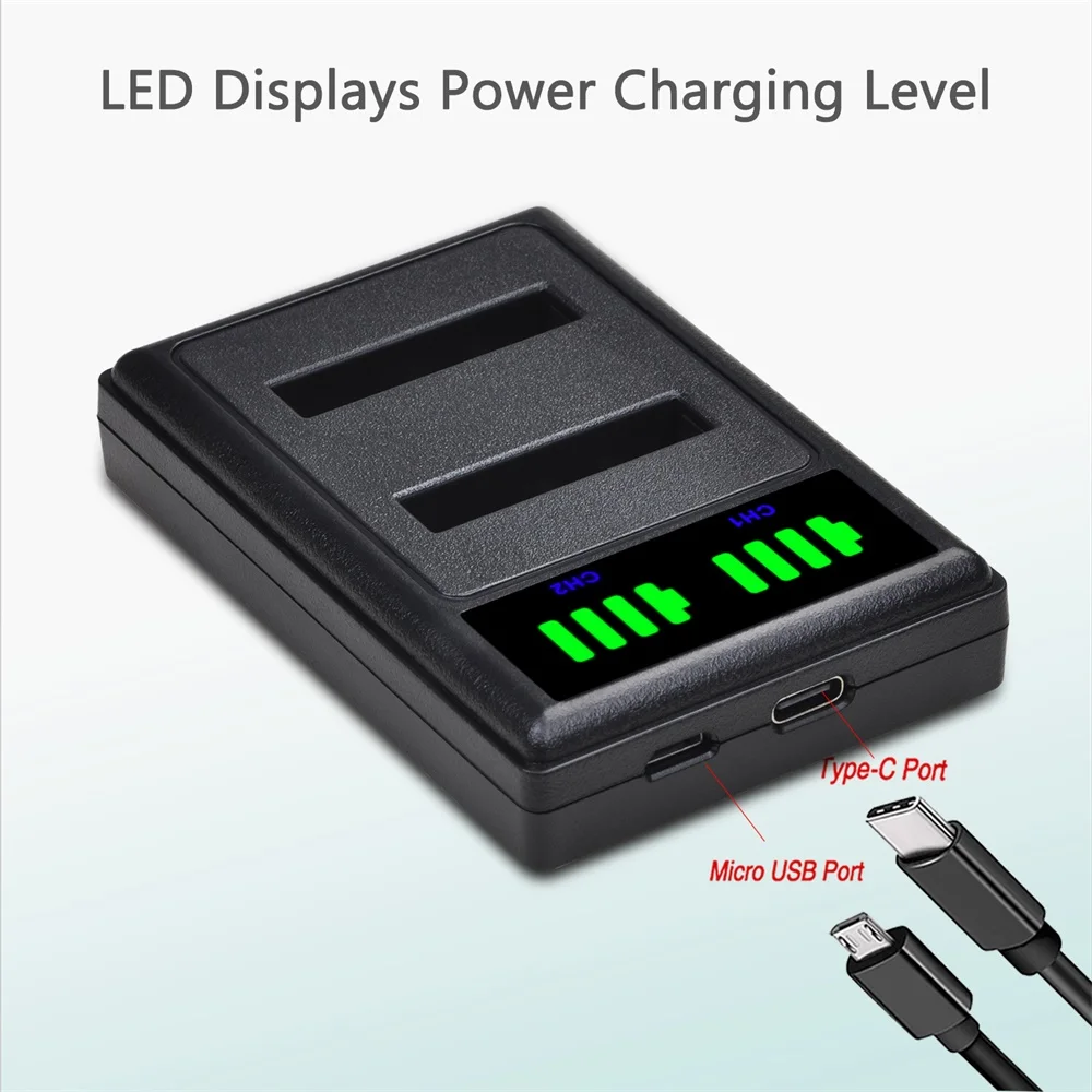 Li-50B D-LI92 Li 50B D LI92 Li50B LED cargador de batería doble con tipo C para Olympus SZ-15,SZ-16iHS,SP-800UZ,TG-630iHS,TG-820 iHS