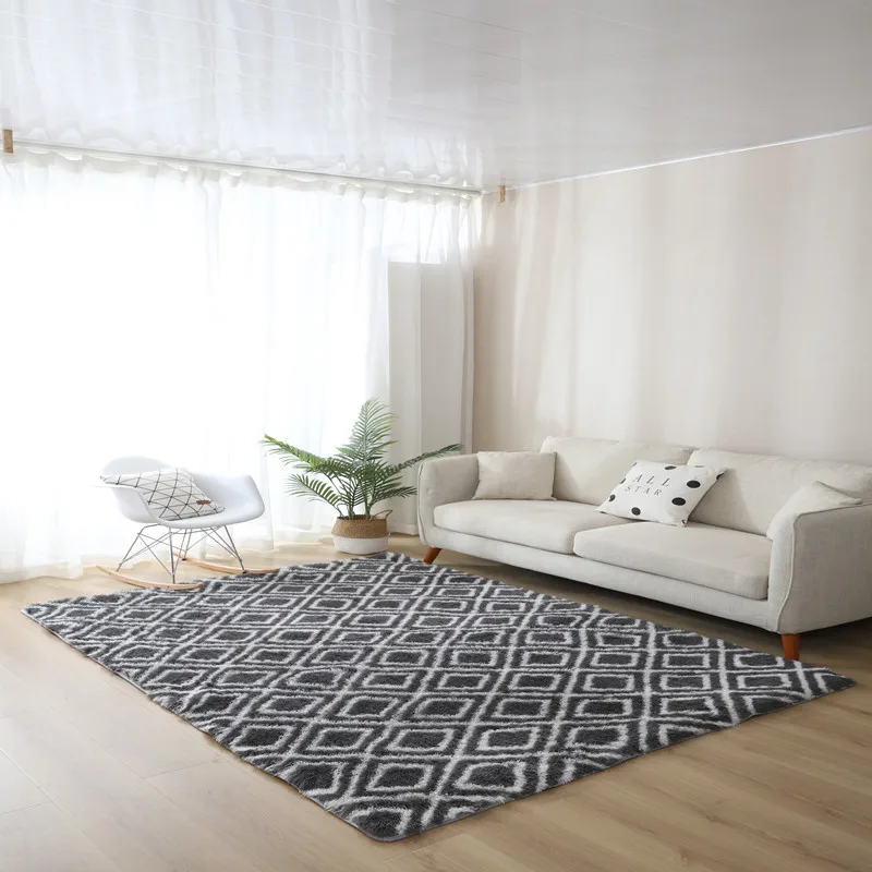 New pattern tie-dye carpet long hair coffee table living room bedroom rug thickened balcony mat bay window rug baby crawling mat