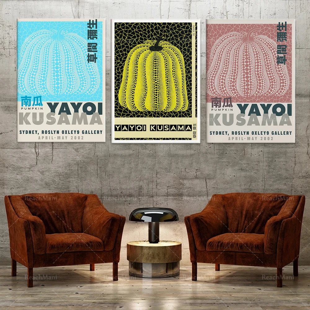 Yayoi Kusama Pumpkin Printable Poster | Kusama Digital Print | Yayoi Kusama Poster | Japanese High Quality Art Print