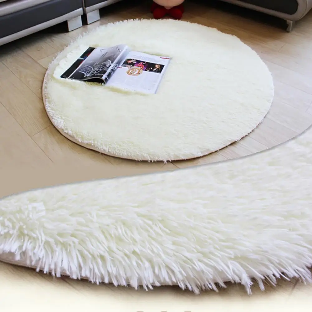 40cm Round Bathroom Bedroom Coral Fleece Soft Non-slip Floor Mat Rug Home Entrance door mat Decor