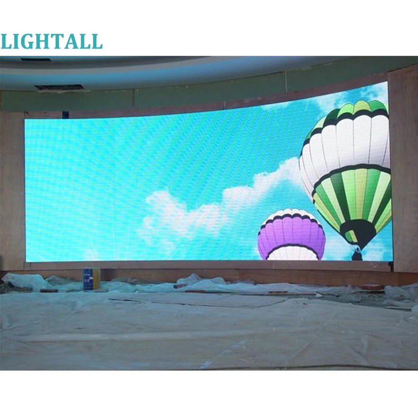 P4.81 Curved Screen Panel Die Casting Aluminum Cabinet 500x500mm Flexible Led Display, Led Video Wall Billboard Full Color P4.8