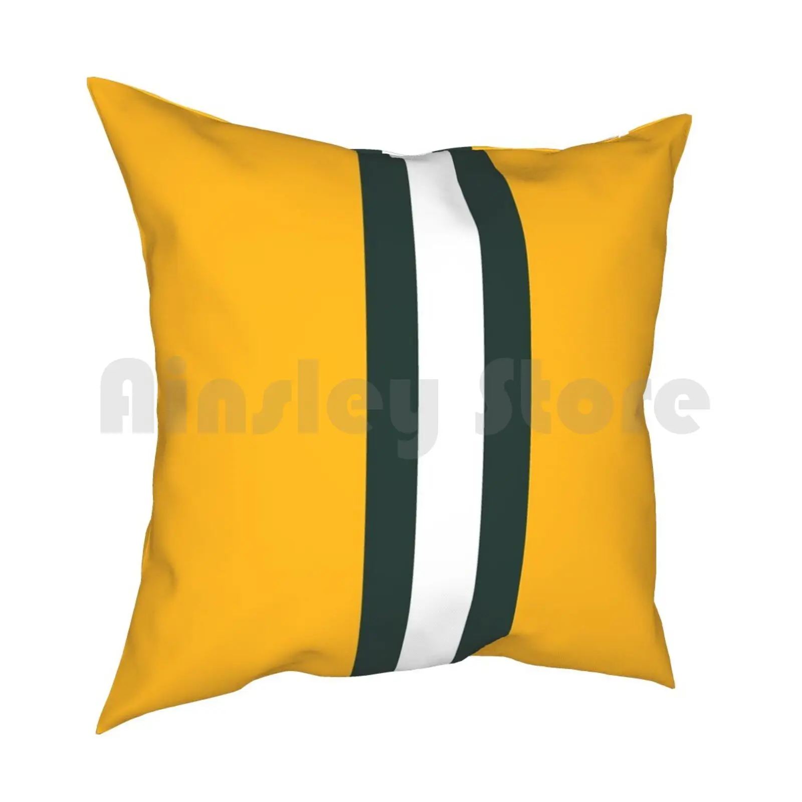 Green Bay Football Pillow Case Printed Home Soft Throw Pillow Green Bay Football Green Yellow Sports Team Player Ball