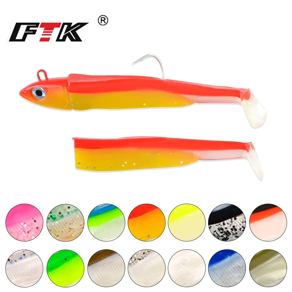 Señuelo de pesca de cabeza de pececillo negro, señuelo de Lucio suave, 5g/12g/ 25g, sábalo de pesca de lubina, código de barco, cebo de lubina para