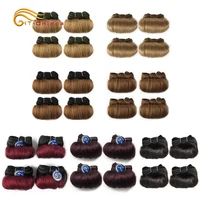 Mechones de cabello rizado, extensiones de cabello humano postizo malayo, 4 unids/lote, productos para el cabello corto, mechones ondulados, extensiones de cabello humano