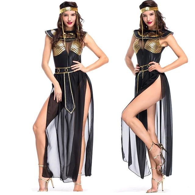 Ancient Egyptian Dress Porn - Sexy Hot See-through Egyptian Royal Cleopatra Costume Ancient Egypt Queen Dress  Adult Women Fantasy Cosplay Halloween Costume - AliExpress 200000532