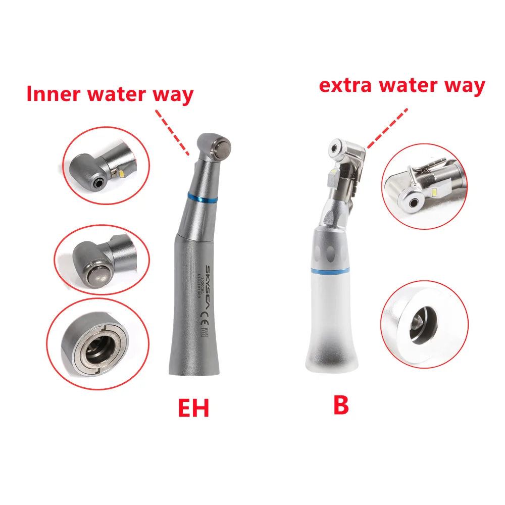 Dental External Internal low speed handpiece LED contra angle NSK Style push button /latch type SKYSEA