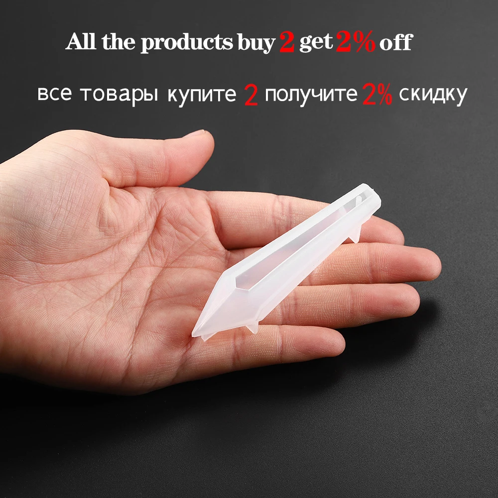 Necklace Pendant UV Resin Transparent Silicone Mould Crystal Pendulum Epoxy Resin Molds For DIY Jewelry Finding Making Tool