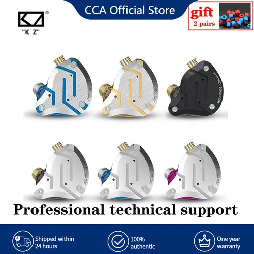 KZ ZS10 PRO auriculares intrauditivos Metal 4ba + 1dd híbrido 10 unidades Hifi Bass Ears Monitor auriculares deportivos con cancelación de ruido 2 pines para AST