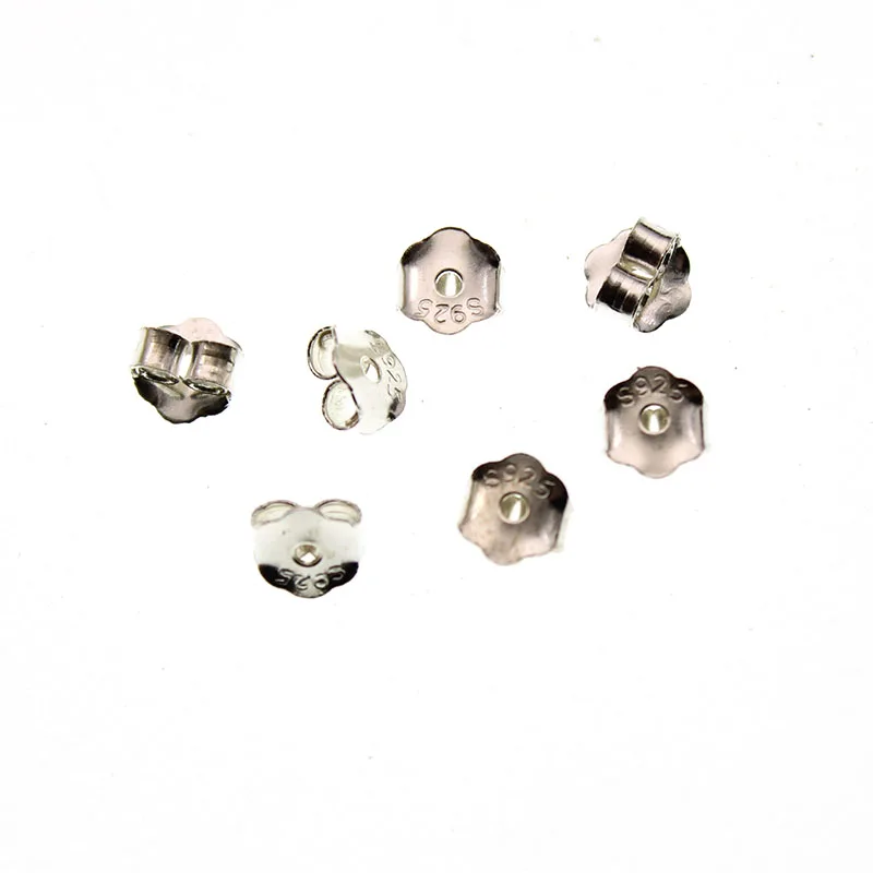 925 Sterling Silver Blank Earring Stud Pin for Jewelry Findings Component Cabochon Setting Base 2 3 4 5 6 8 mm Pad Earring Pins