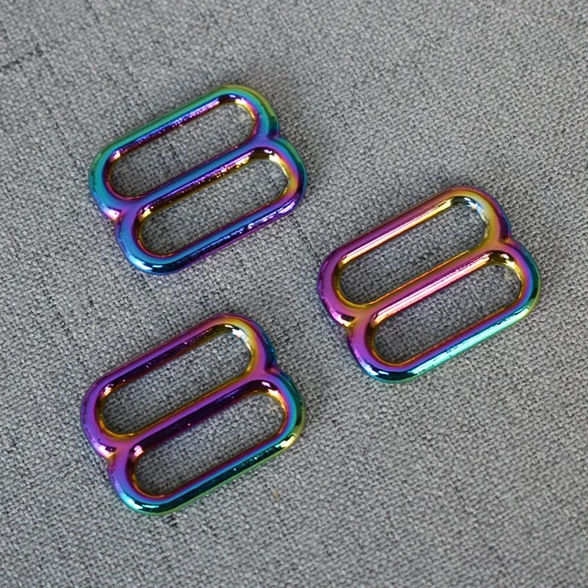 20 Pcs/Lot 20mm Colourful Metal Slides Wire-formed Roller Pin For Handbag Backpack Bag Dog Collar DIY Accessories