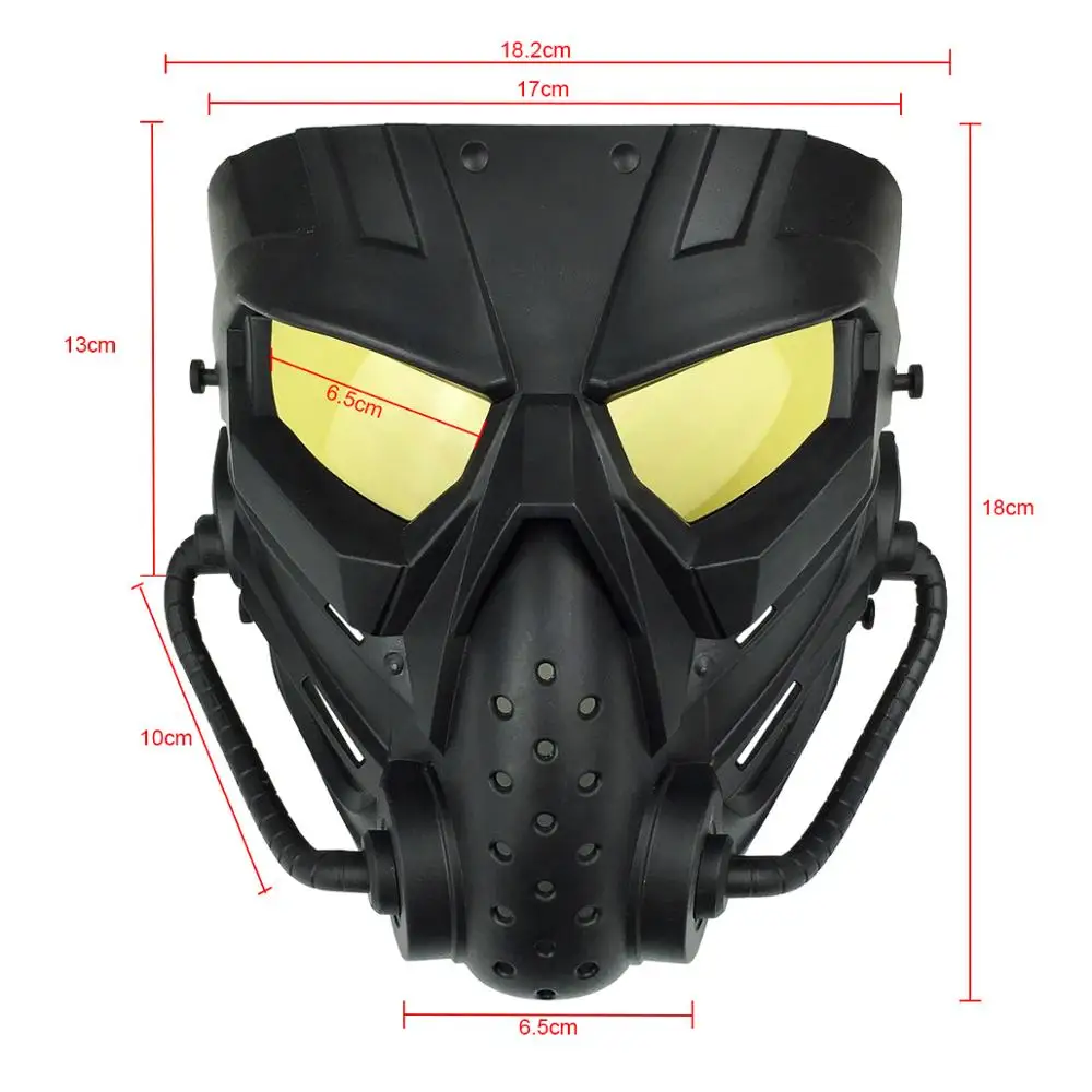 Airsoft Masken defensive PC Linse Schädel Maske Outdoor Shooting Mund Maske militärische Jagd taktische Paintball Schutz Gesichts maske