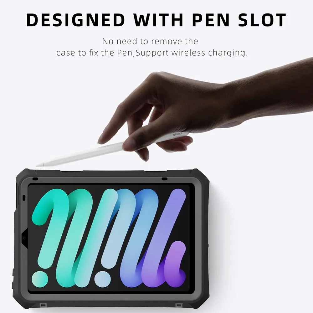 Waterproof Case for iPad Mini 6 2021 Full Coverage Swimming Diving Shockproof Cover for iPad Mini 6th 2021 Protective Shell Case