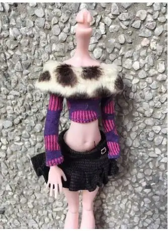 Doll Lace Dress Monstering High Doll Dressing Soft Casual Wear Handmade Clothes Outfit Doll Clothing Set For 1/6 Doll Toys