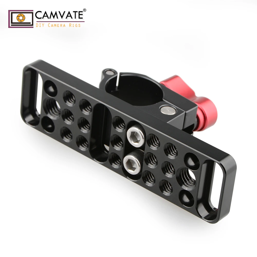 CAMVATE 25mm Rod Clamp With Mounting Plate For DJI Ronin-M,Freefly MOVI Stabilizer(Microphone,Video Light,Display,LCD Mounting)