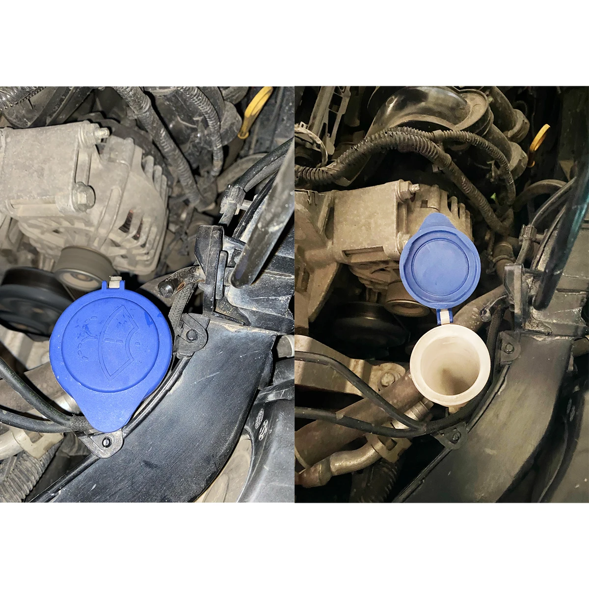 Blue Plastics Windscreen Washer Bottle Cap Screenwash For Ford Focus Wiper Tank Sealed Lids Top Replacement Auto Parts 2011-2015