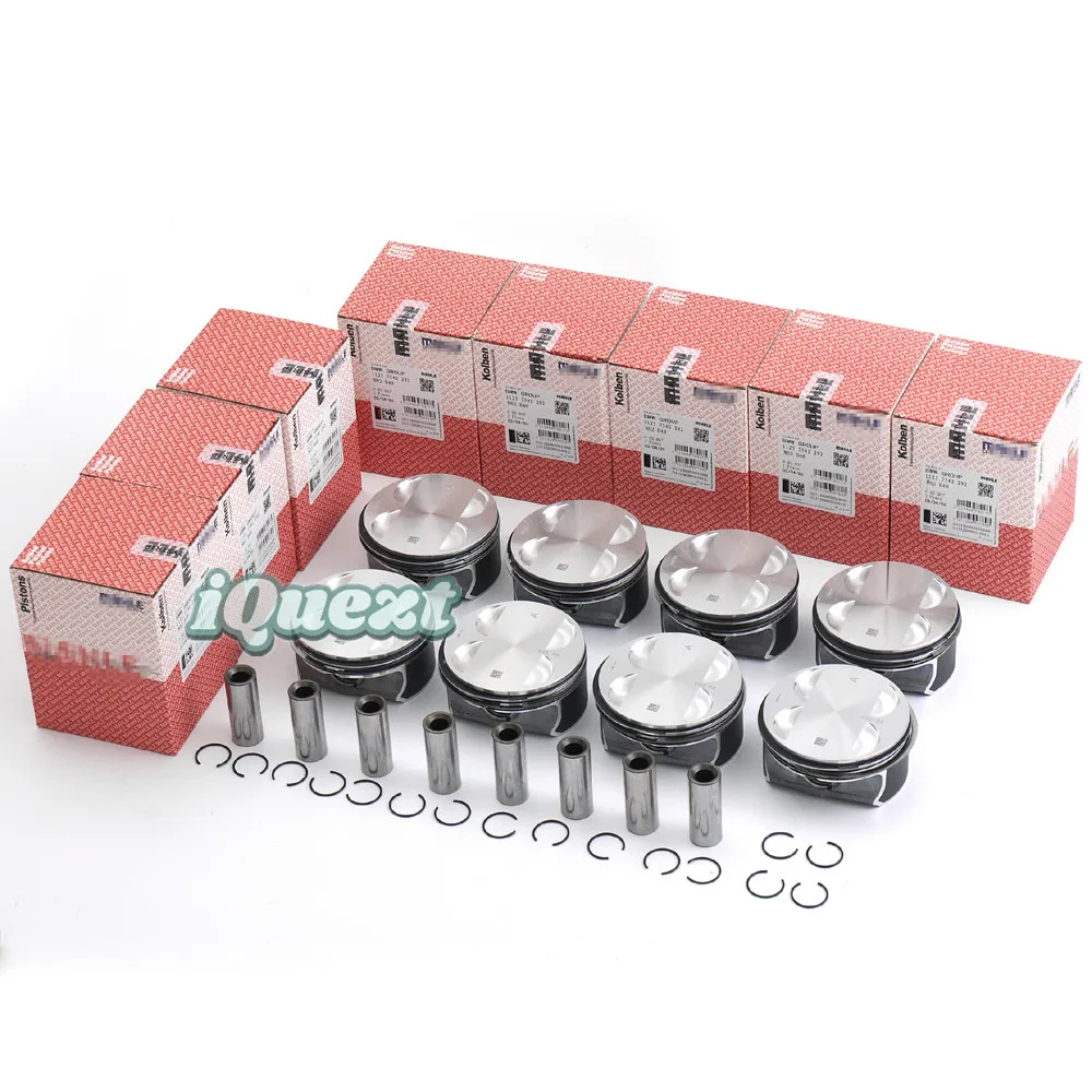 

8x Pistons & Rings Set 11257542292 for BMW 550i 650i X5 E60 E61 E63 E65 E70 N62B48 4.8L Naturally Aspirated 4799CC V8 Engine