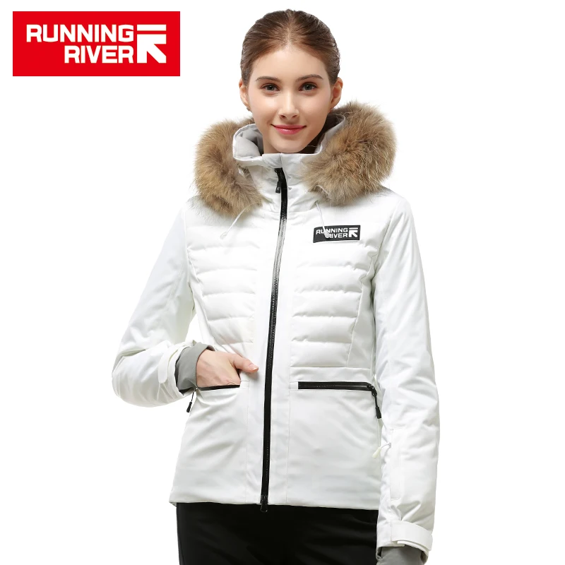 

RUNNING RIVER Brand women High Quality Ski Jacket Winter Warm Hooded Sports Jackets Professional Outdoor ski suit #A9001 B7081