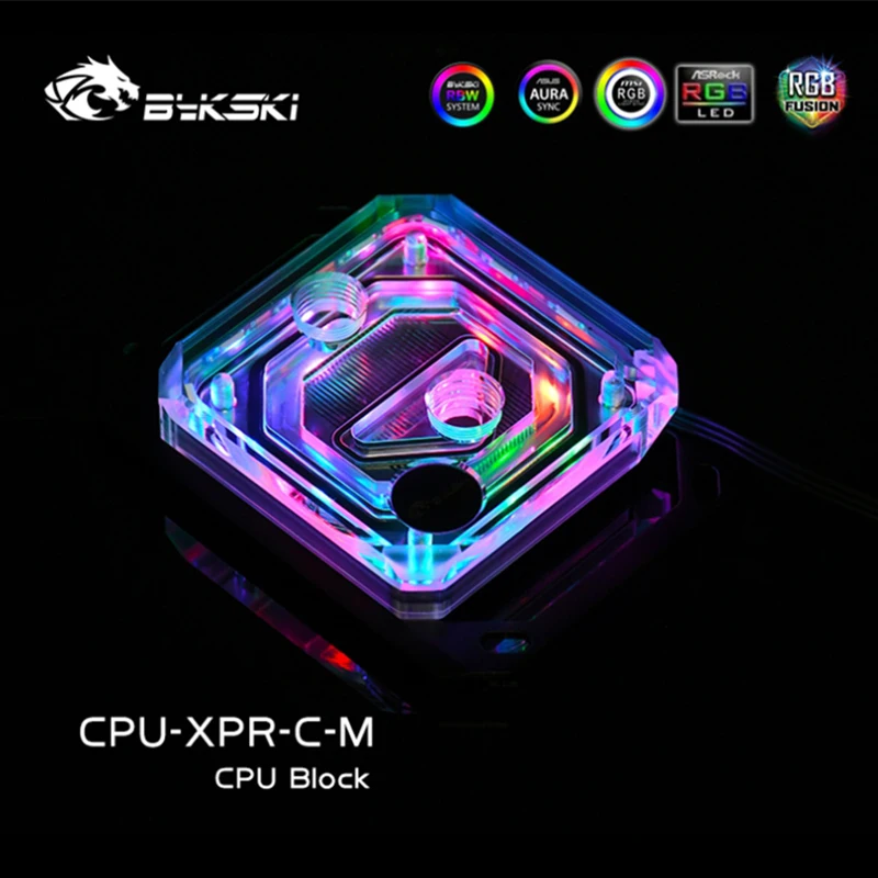 Bykski CPU Water Block Per INTEL LGA 1700 115X 2011 /AMD AM4 Ryzen 3/5/7/9 X470 X570, CPU di raffreddamento dell'acqua CPU-XPR-C-I / CPU-XPR-C-M
