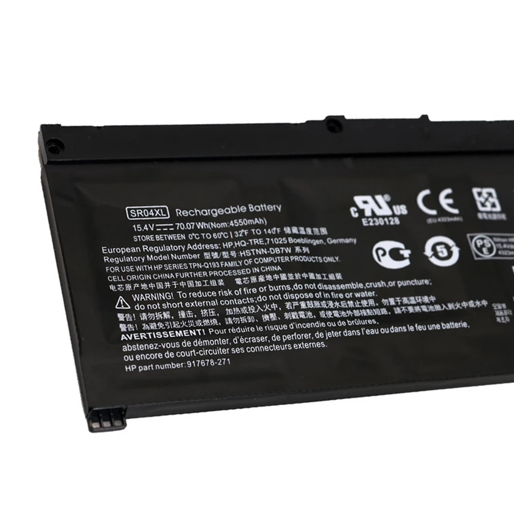 CP Genuine Battery SR04XL 70.07Wh For OMEN 15-CE 15-CB 15-CE015DX 15-CB014ur TPN-Q193 TPN-Q194 TPN-C133 HSTNN-DB7W 917724-855