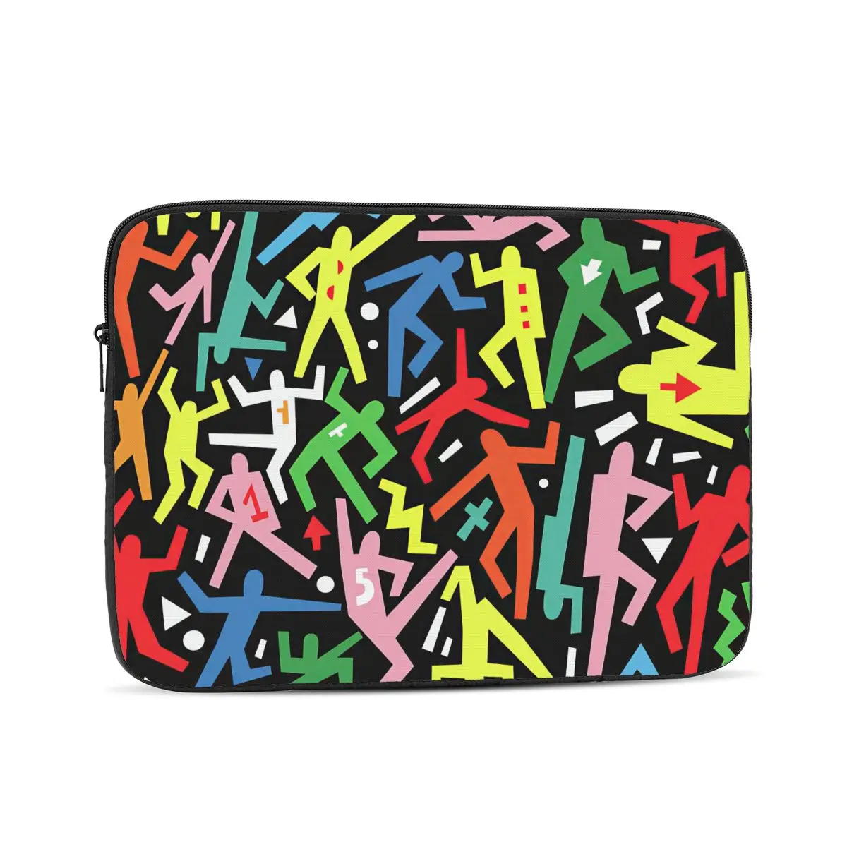 Vintage Colorful Dancers And Shapes Pattern Computer ipad Laptop Cover Case17 15 13 12 10 Inch Laptop Sleeve Bag Portable Cover