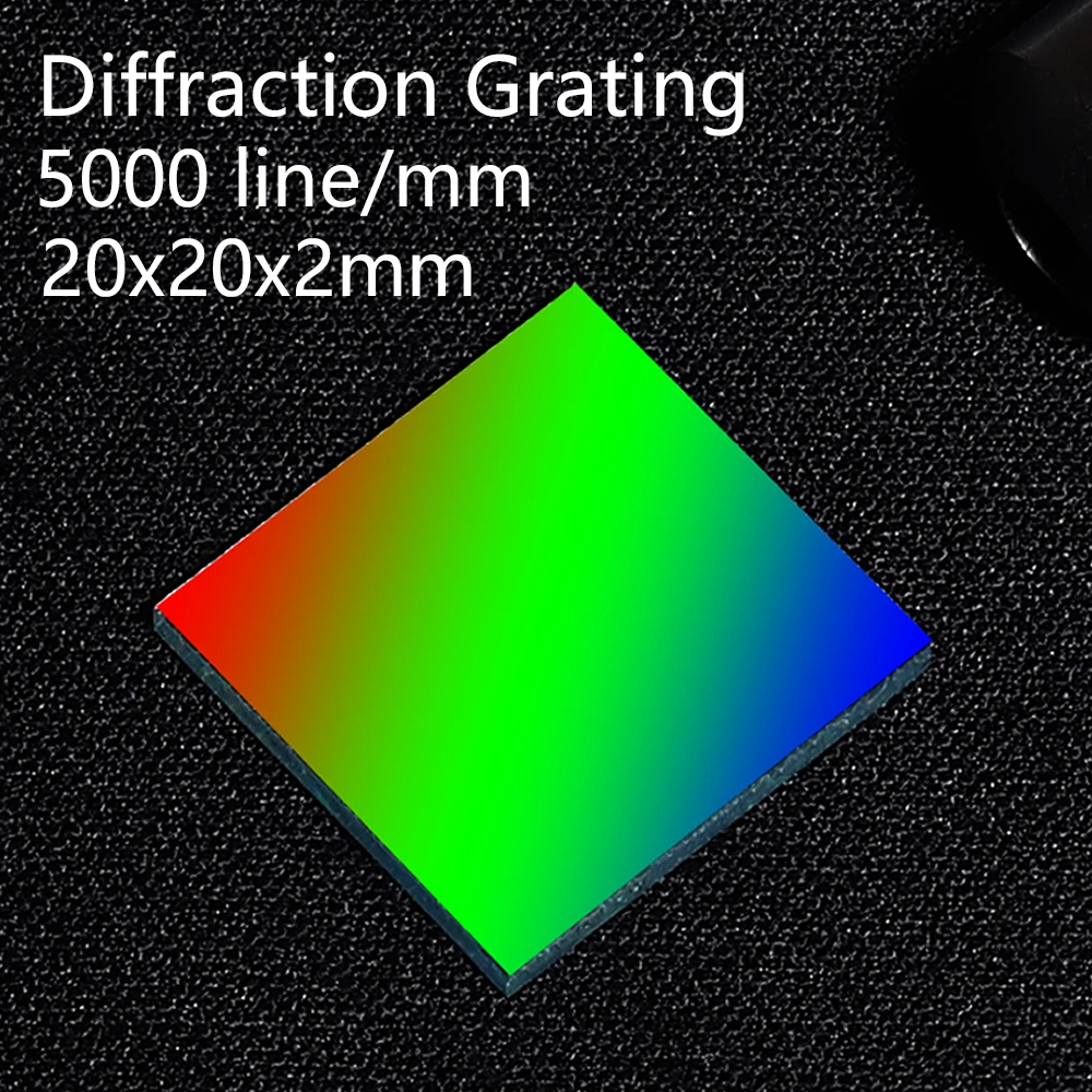 Holographic diffraction grating 5000 lines 1mm Glass engraving 20x20mm Ultra high precision optical instrument physical optics