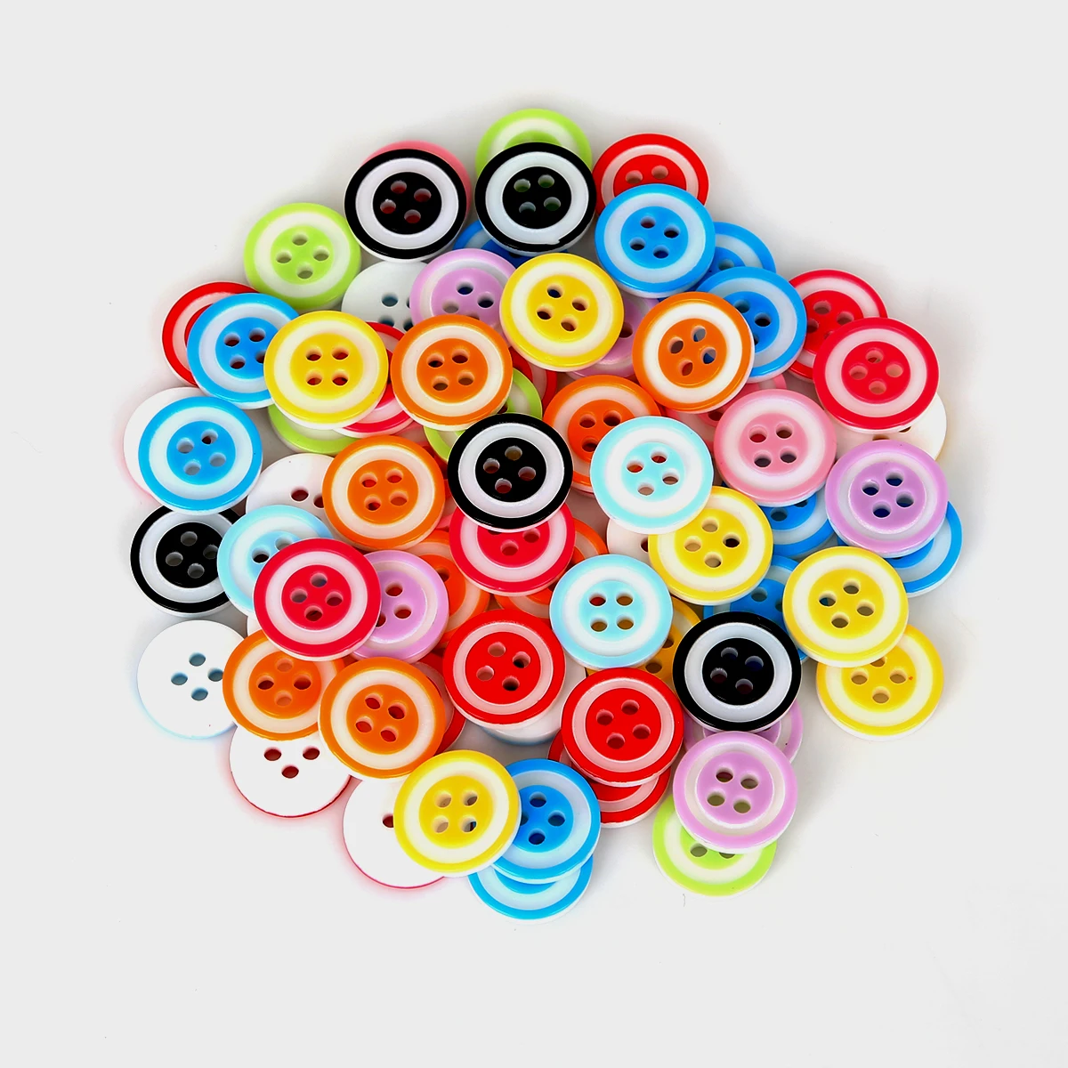 12mm 50 pezzi 4 fori casuali colori misti rotondi bottoni in plastica vestiti per indumenti fai da te accessori per il cucito