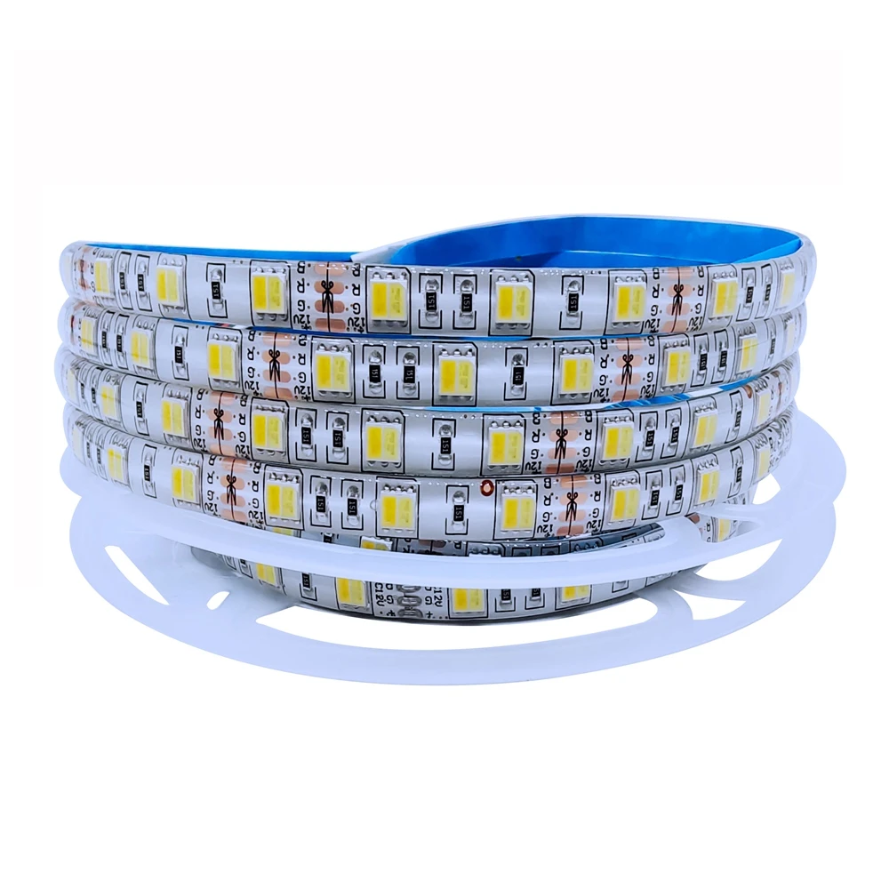 DC12/24V 5050 RGB RGBW RGBWW CCT Led Strip Light 4Pin 60/120Led/M Color Temperature Adjustable White PCB Waterproof IP30/65 5M