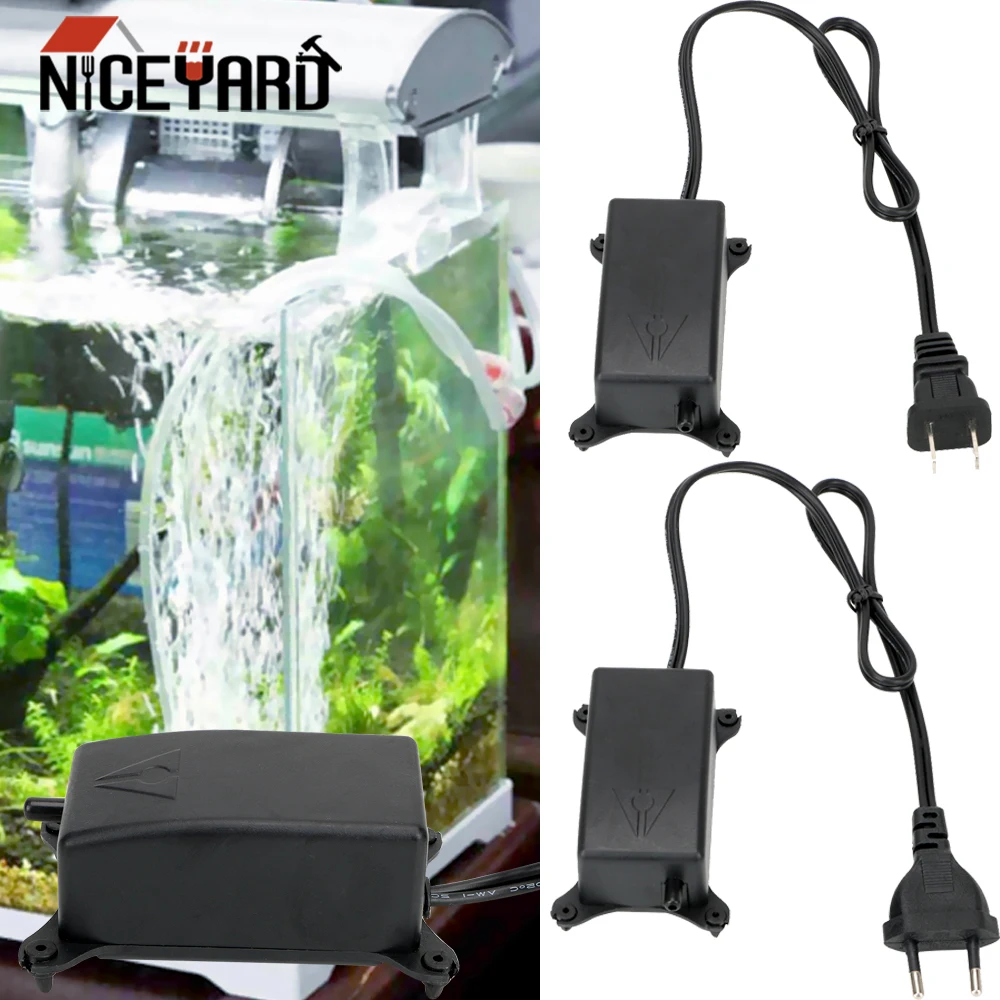 NICEYARD Ultra Low Noise Mini Fish Tank Oxygen Pump Aquarium Air Pump Fish Tank Air Compressor Oxygen Pump Aquarium