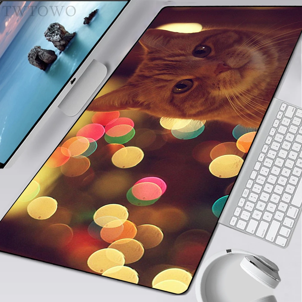 Mousepad Custom HD Large Home keyboard pad MousePads Mouse Mat Cute Cat Gamer Natural Rubber Laptop Carpet Soft Mice Pad