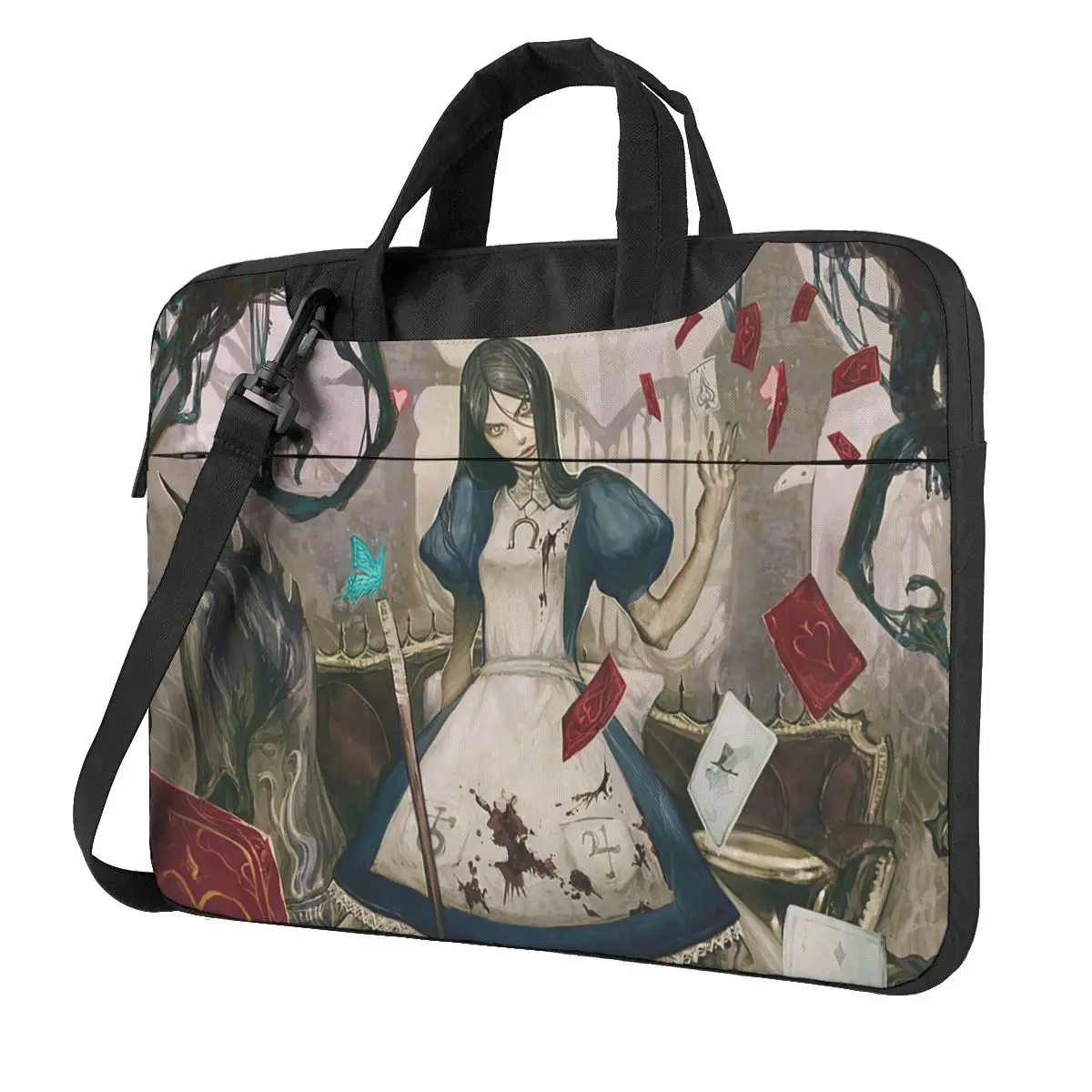 

Alice Madness Returns,Video Game Laptop Bag Case Protective Vintage Computer Bag Bicycle Crossbody Laptop Pouch