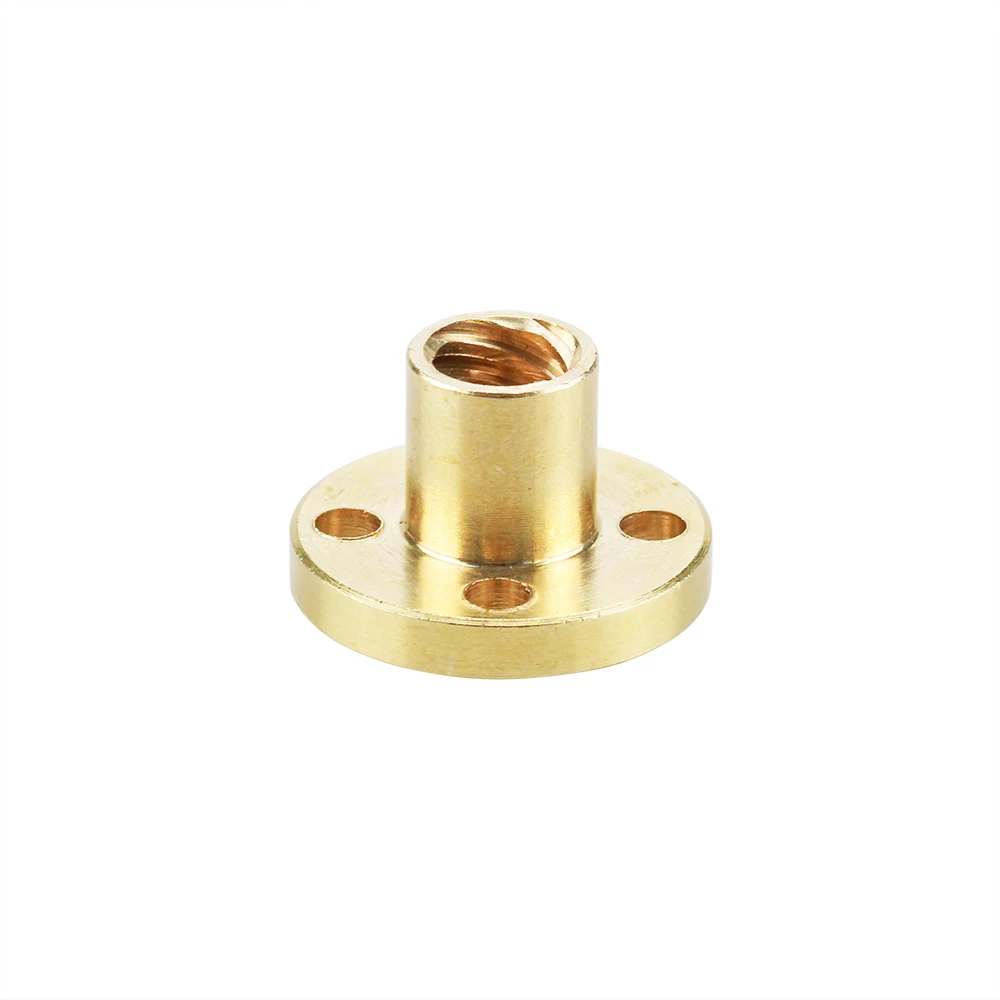 3Pcs T8 8 mm Screw 300 400 500 600mm 8mm Lead Trapezoidal Spindle Screw With 3Pcs Brass Copper Nut For 3D Printer