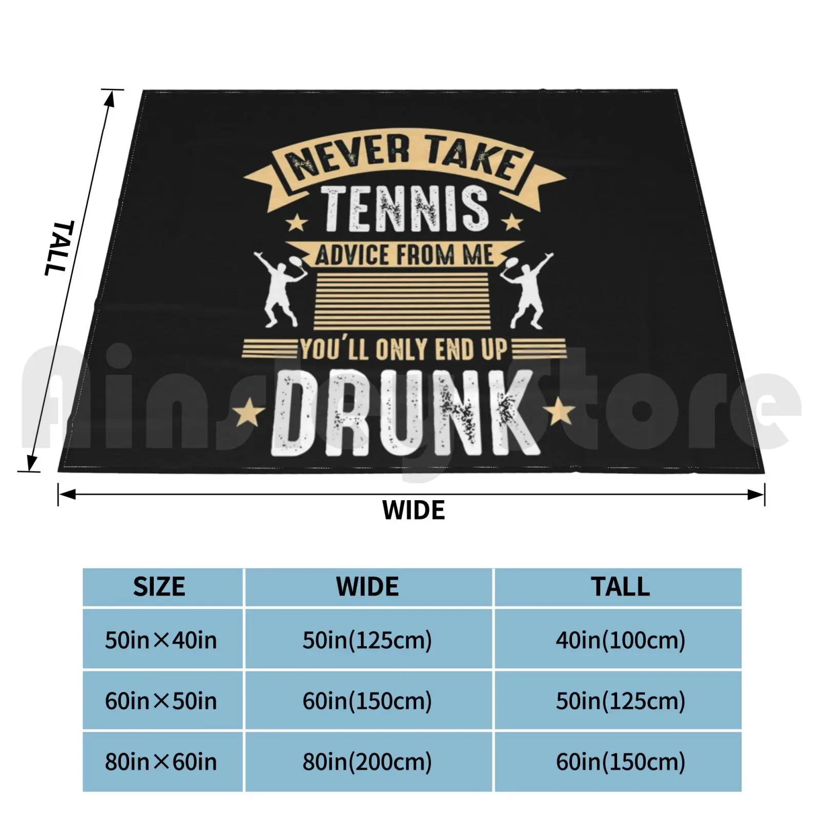 Tennis Advice End Drunk Tennis Player Gift Blanket For Sofa Bed Travel Ball Tennis Tennis Drinking Tennis Tennis